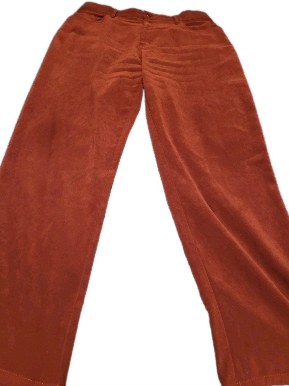 Bill Blass Jeans Women’s Size 16 Rust Burnt Orange Stretch Pants Straight Leg